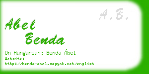 abel benda business card